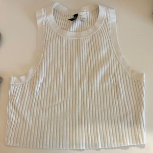 H&M Cream Ribbed Tank Top